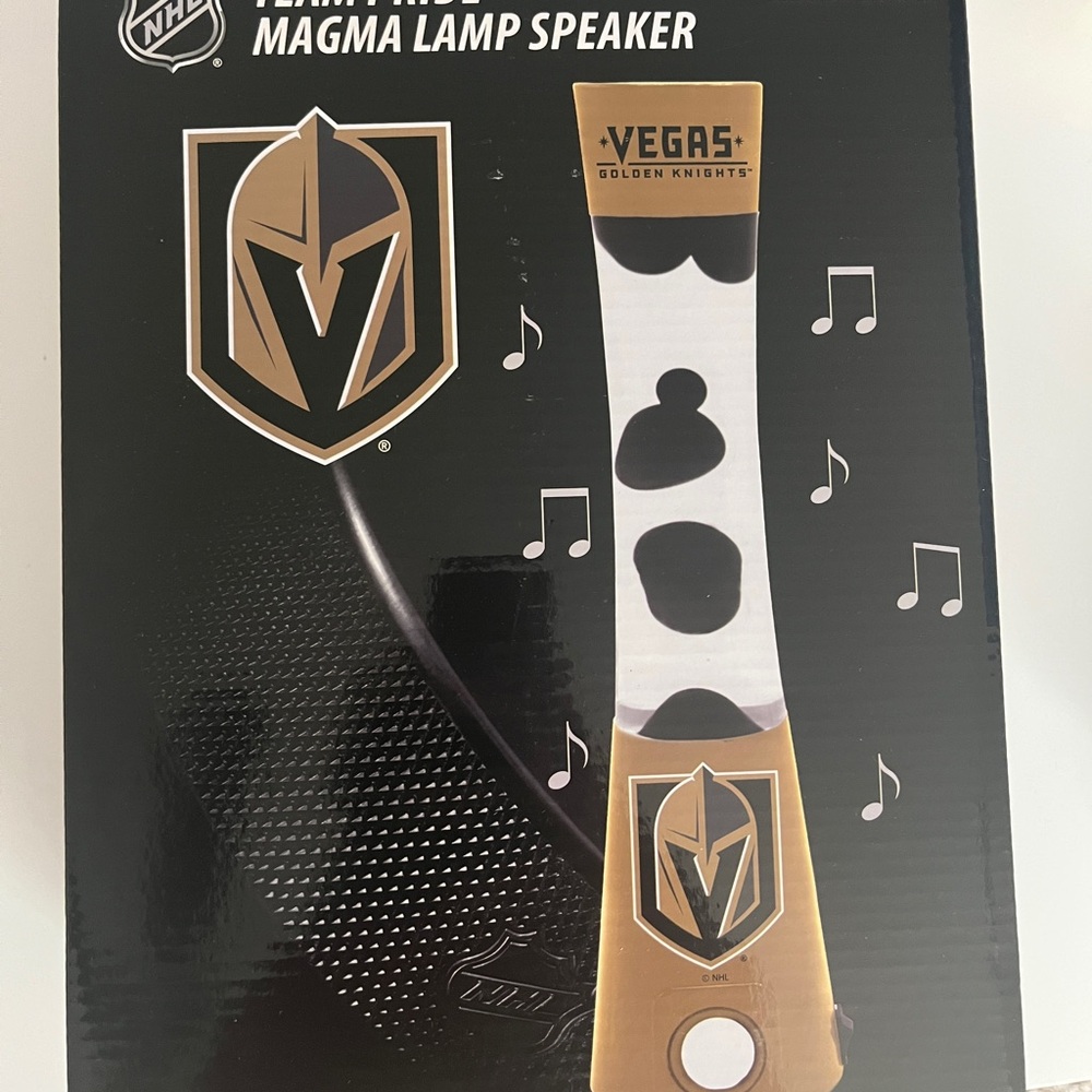 NHL Vegas Golden Knights Gold and Black Magma Lamp Speaker